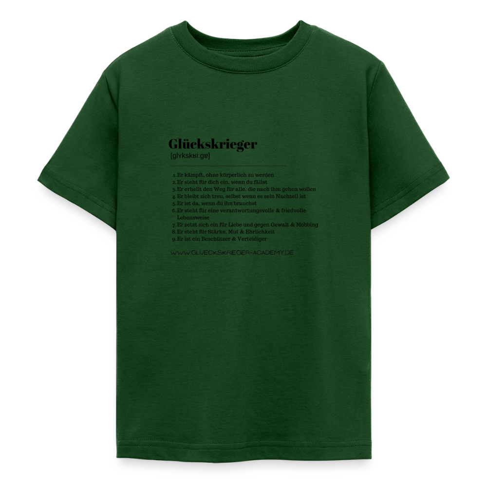 T- Shirt für Teens- Definition Glückskrieger - forest green