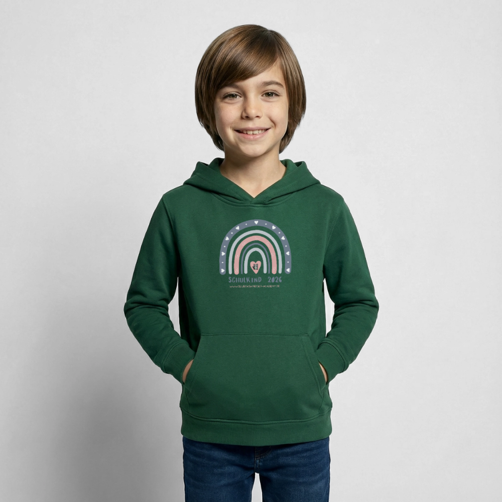 Glückskrieger Hoodie – Schulkind 2026 - bottle green
