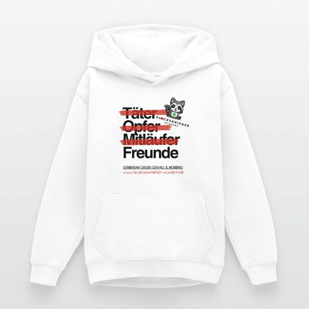 Glückskrieger Hoodie für Teens – Freunde - white