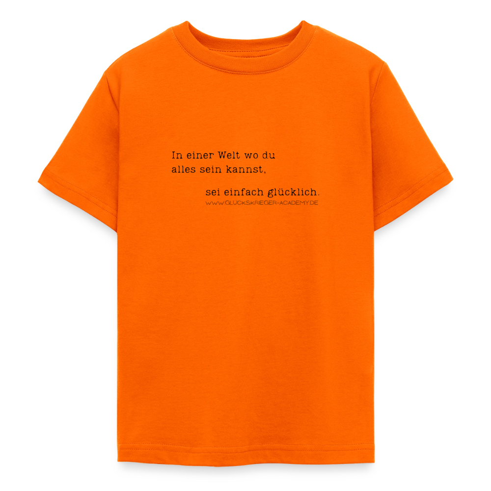 T-Shirt für Teens- Glücklich - orange