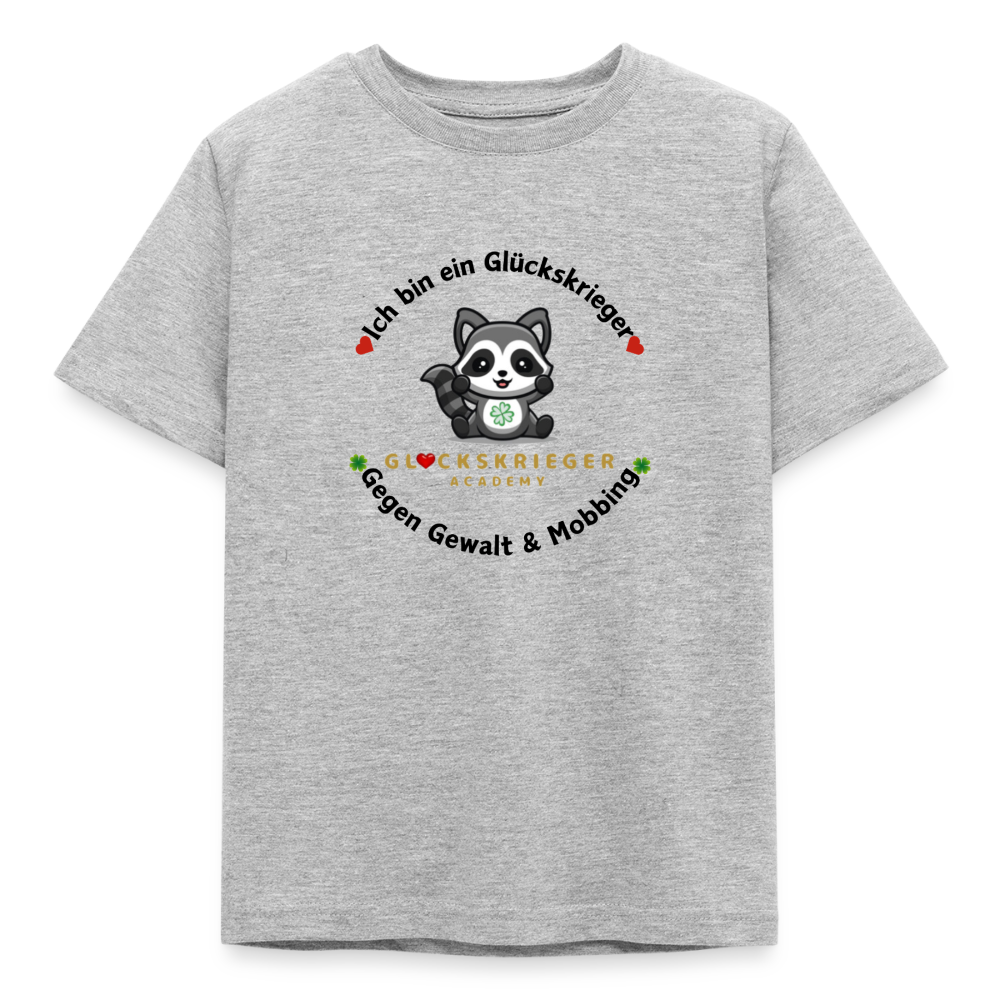 Glückskrieger Kinder T-Shirt – Mut & Selbstvertrauen - heather grey