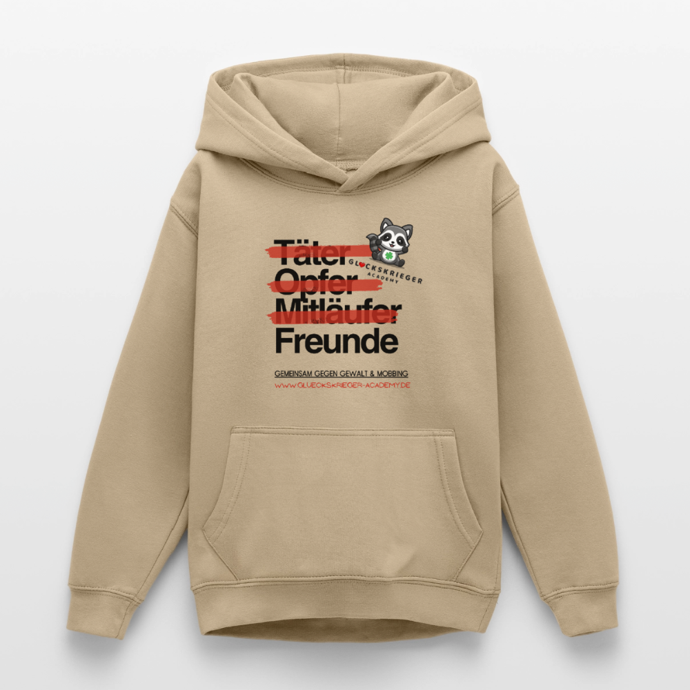 Glückskrieger Hoodie für Teens – Freunde - sand
