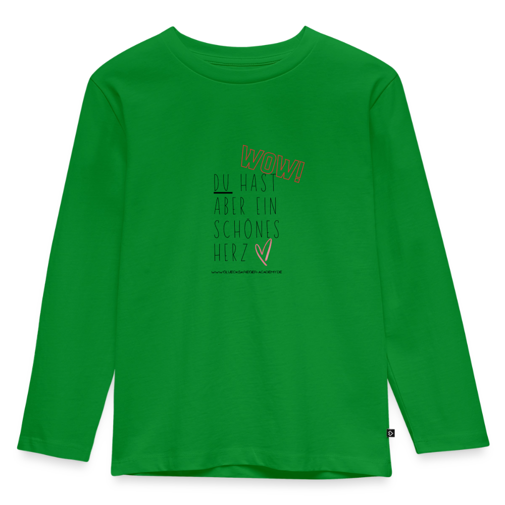 Langarmshirt für kleine Glückskrieger-Herz - green