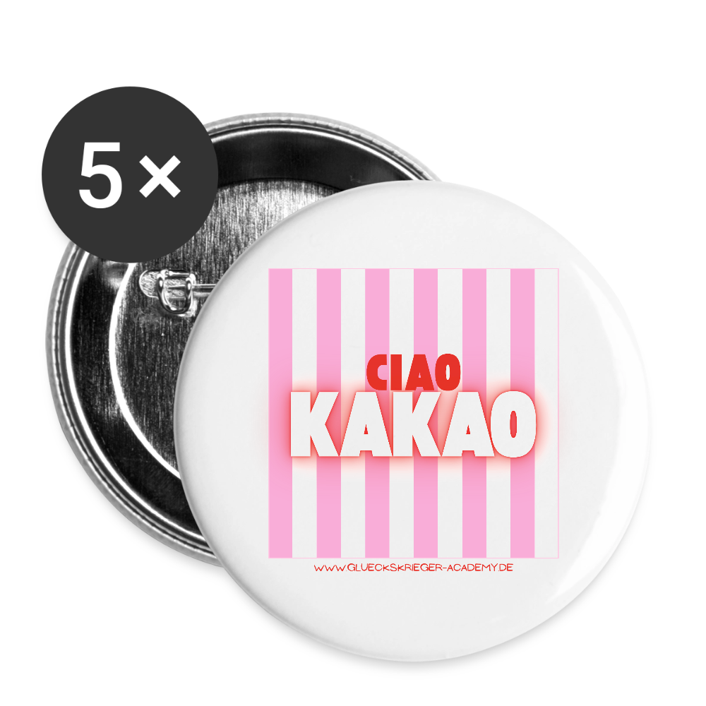 Glückskrieger Button – Ciao - white