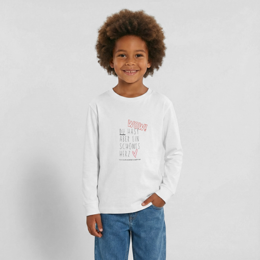 Langarmshirt für coole Teens-Herz - white