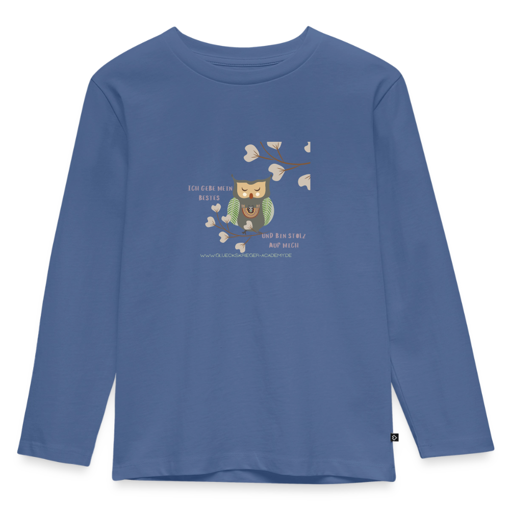 Langarmshirt für kleine Glückskrieger - stone blue