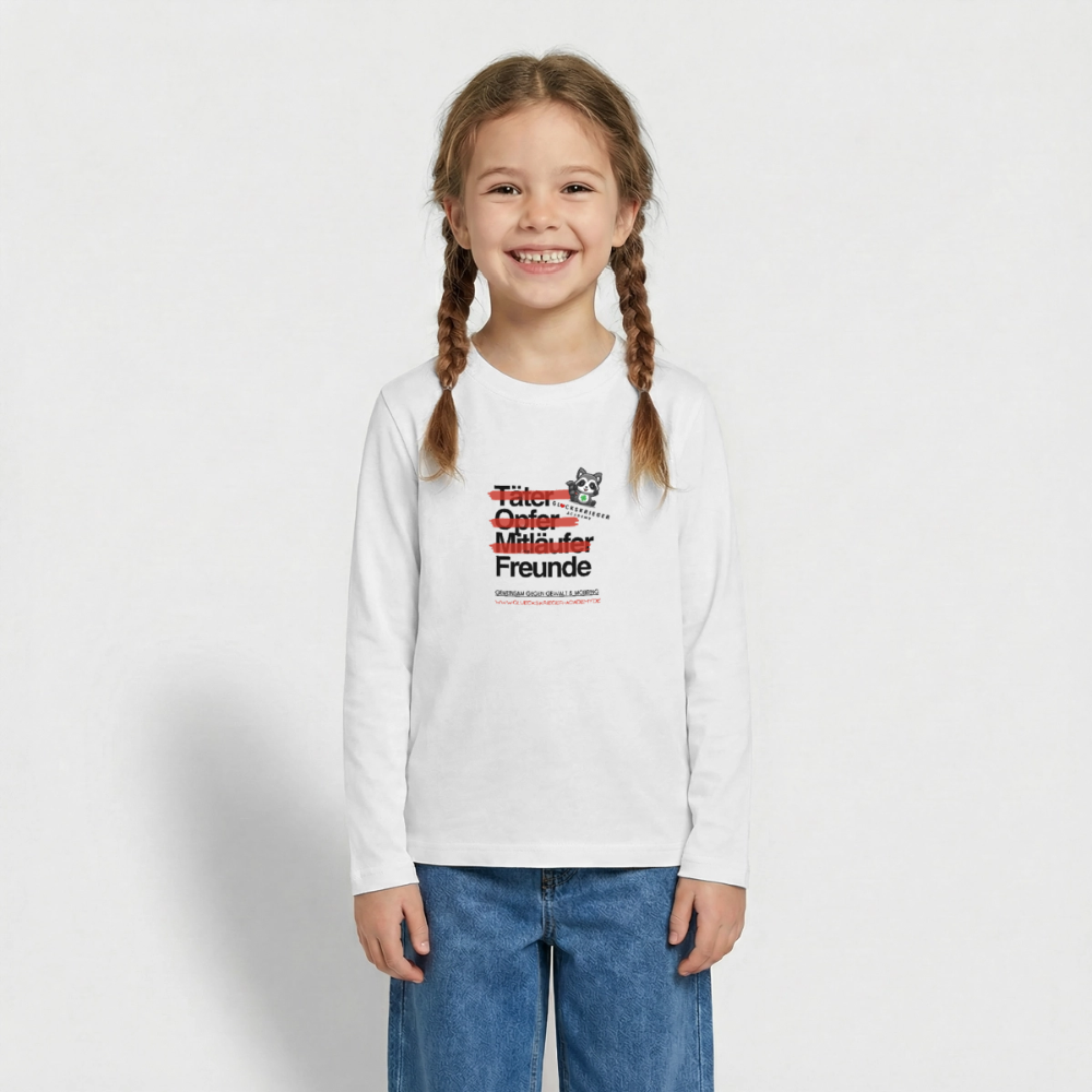 Langarmshirt für coole Teens - white