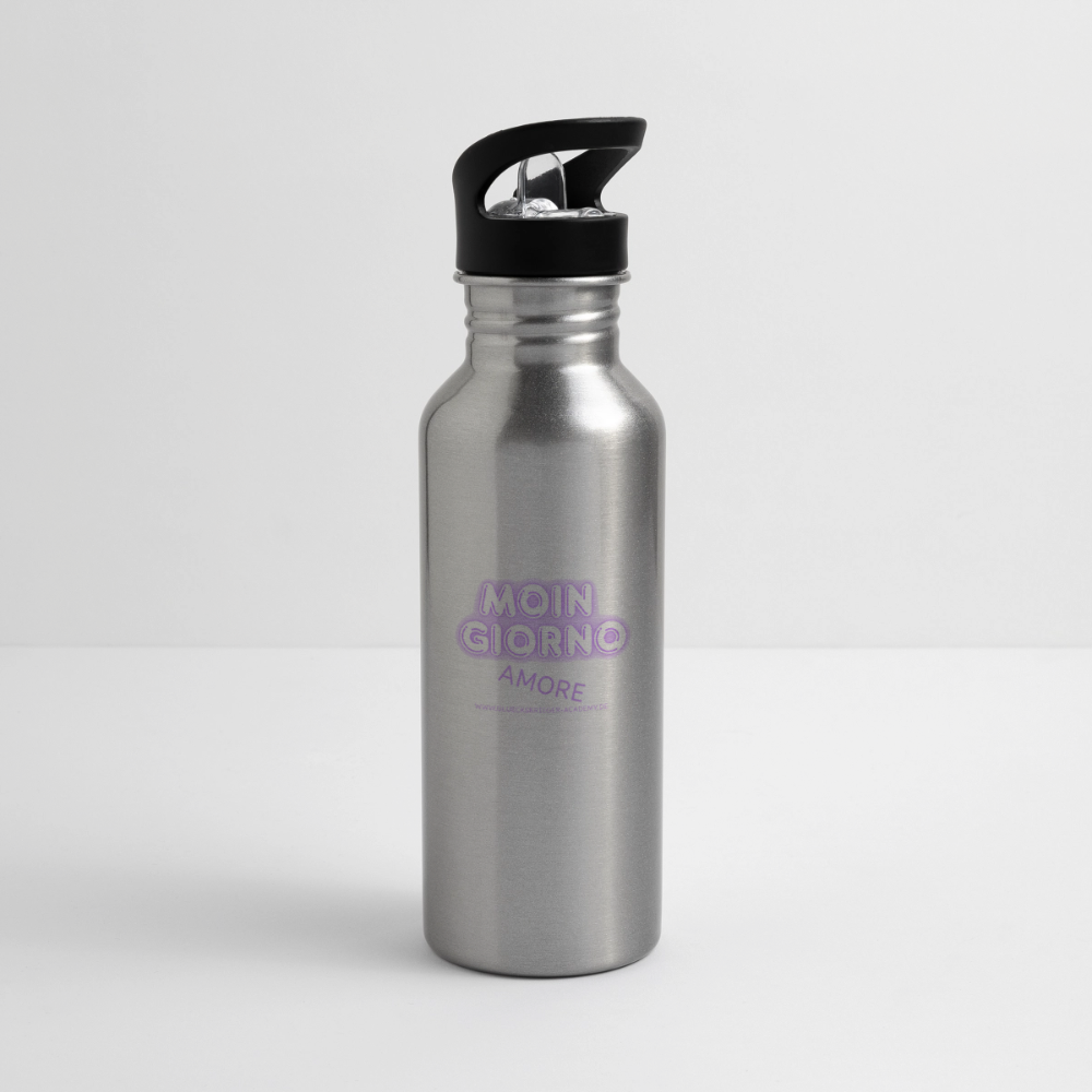 Glückskrieger Trinkflasche – Moin - silver