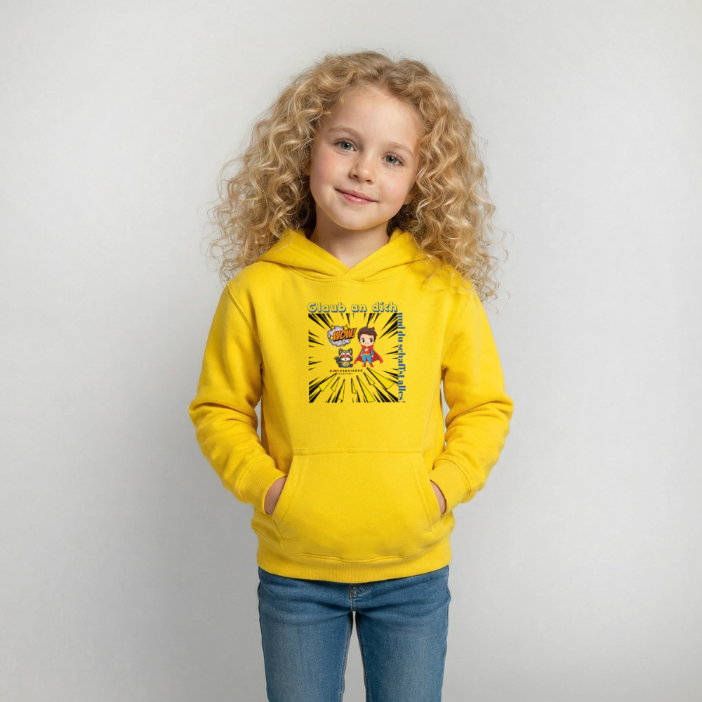Glückskrieger Hoodie – Stark & Mutig - yellow