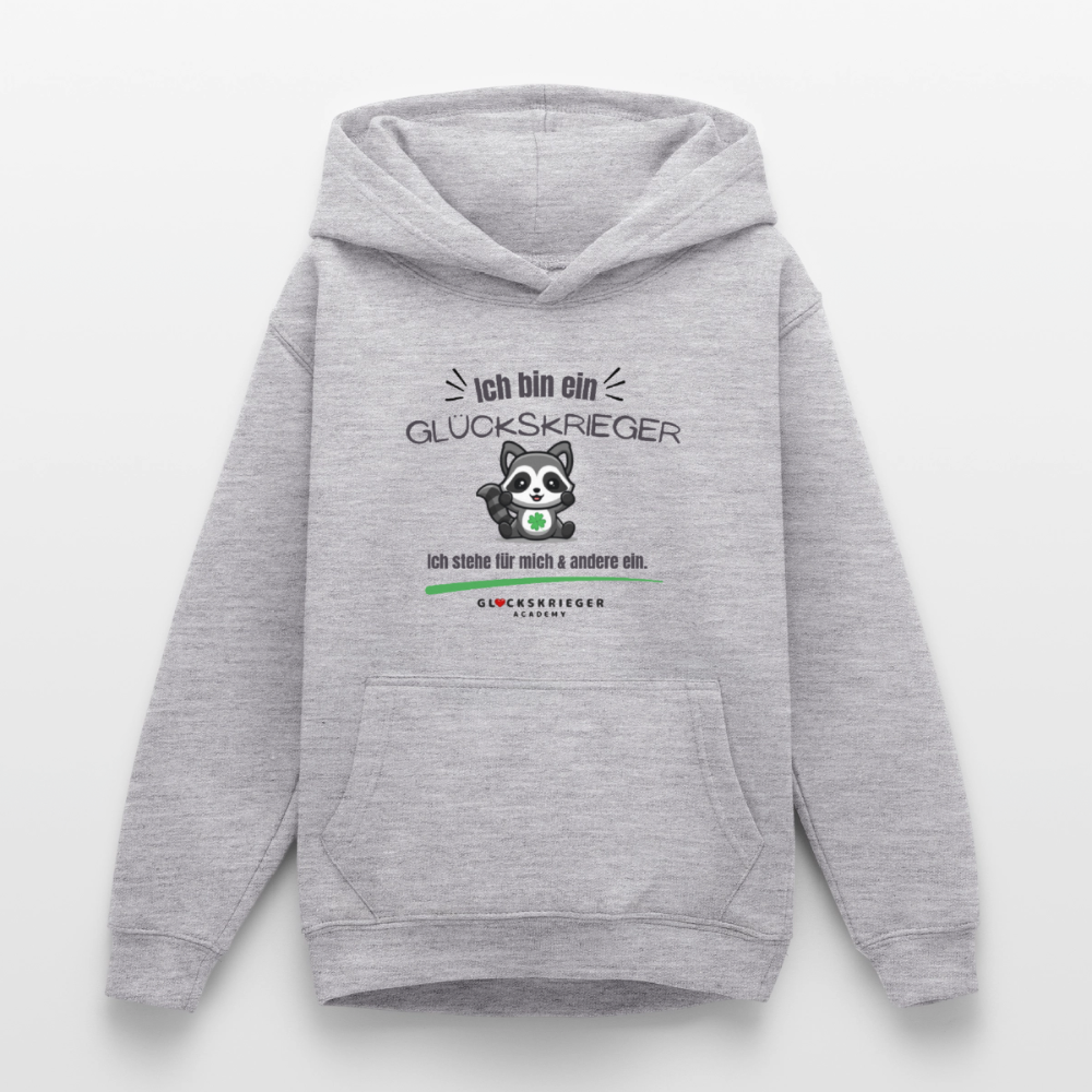 Glückskrieger Hoodie für Teens – Ich bin... - light heather grey
