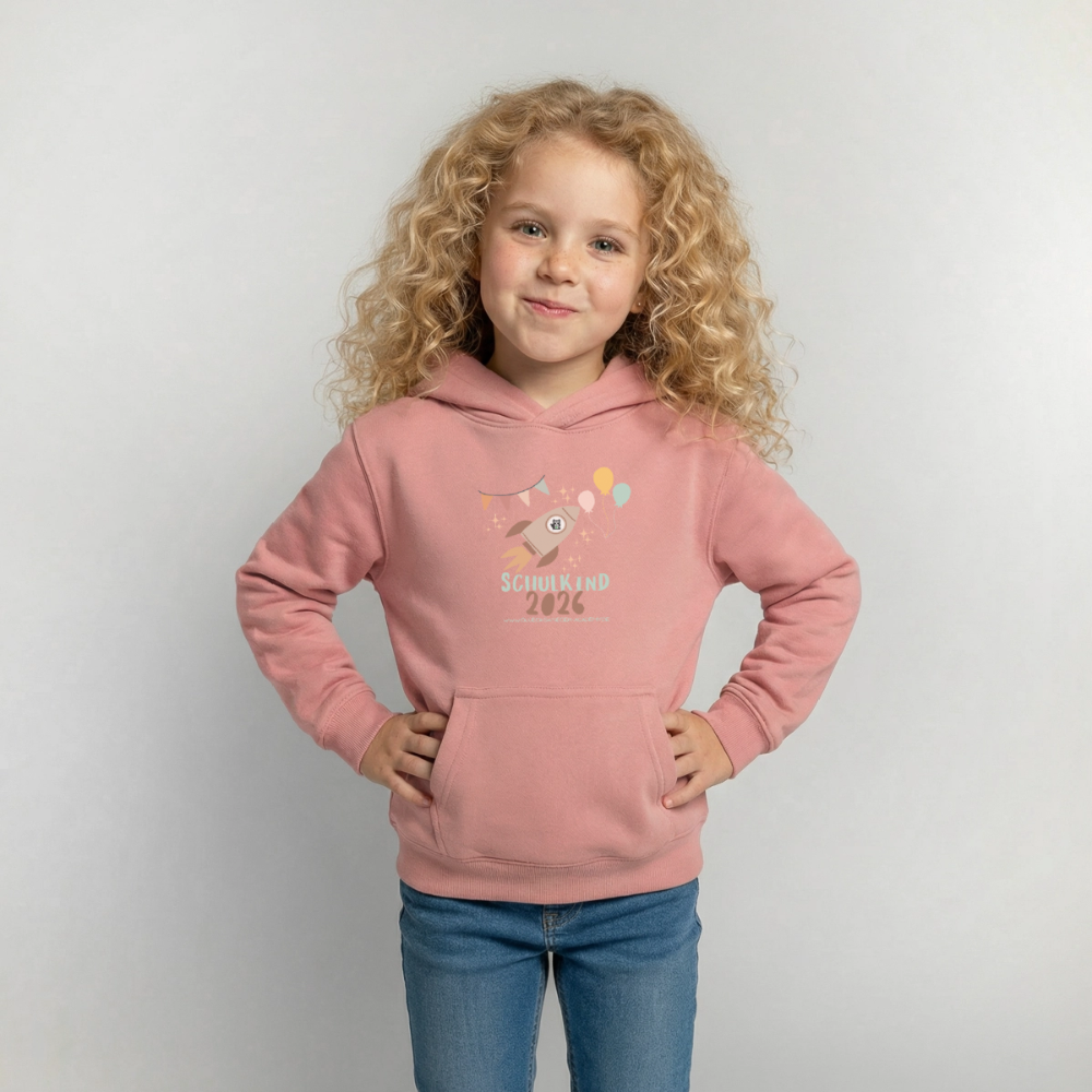 Glückskrieger Hoodie – Schulkind 2026 - dusky rose