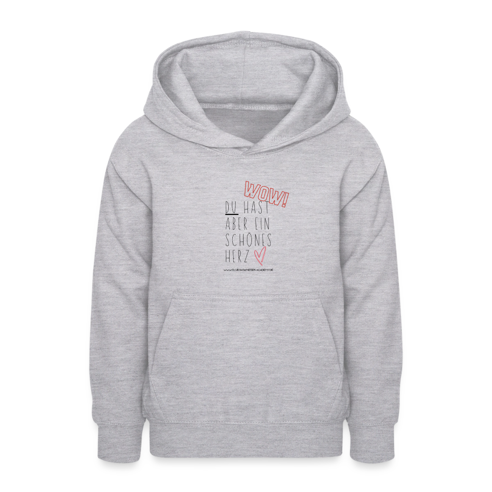 Glückskrieger Hoodie  für Teens– Herz - light heather grey