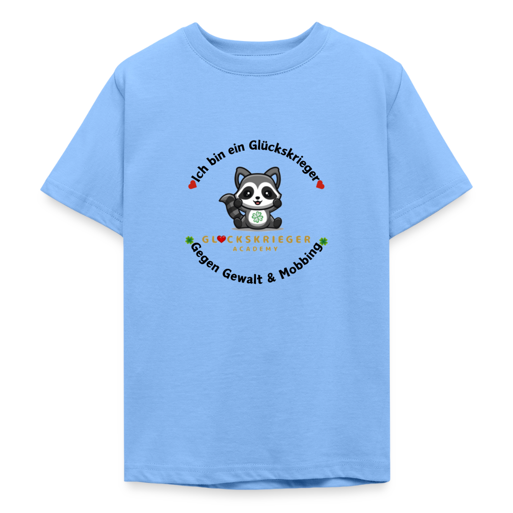 Glückskrieger T-Shirt für Teens – Stärke, Mut & Herz - sky blue