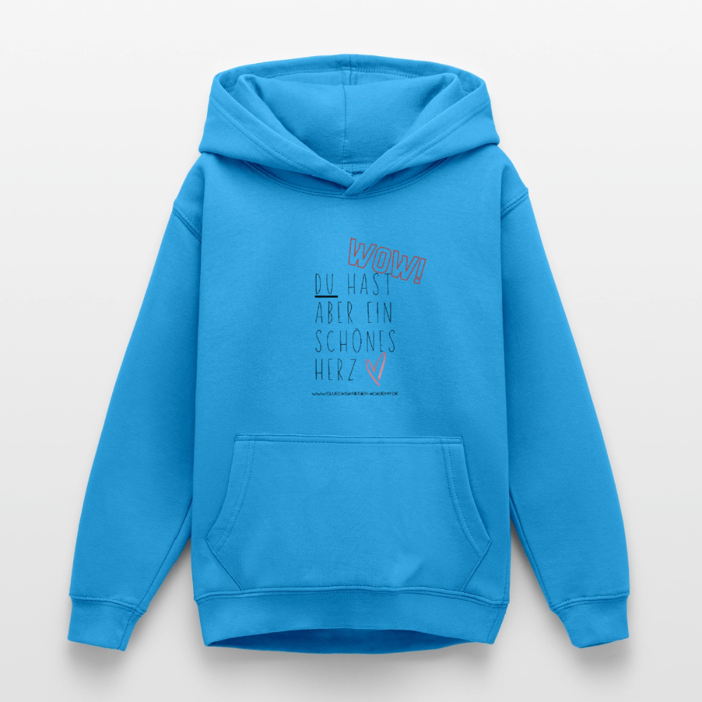Glückskrieger Hoodie  für Teens– Herz - sea blue