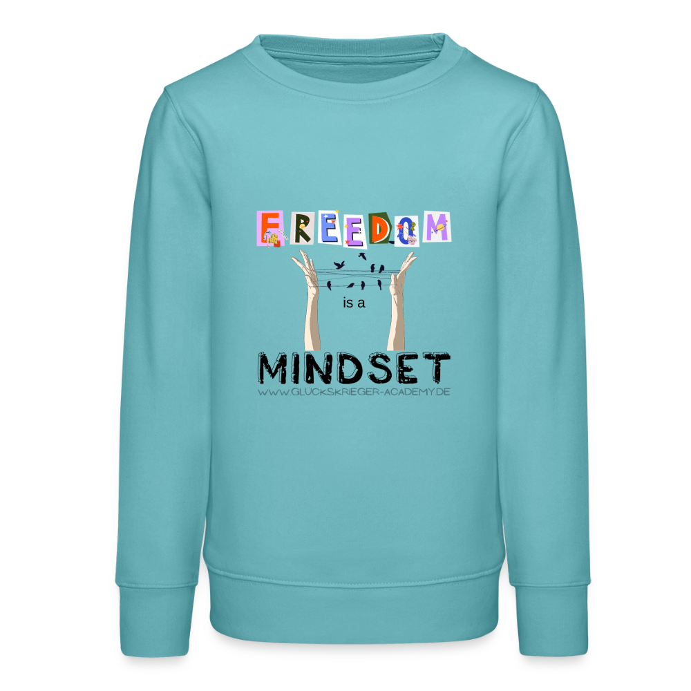 Glückskrieger Teens Pullover – Freedom - pastel turquoise