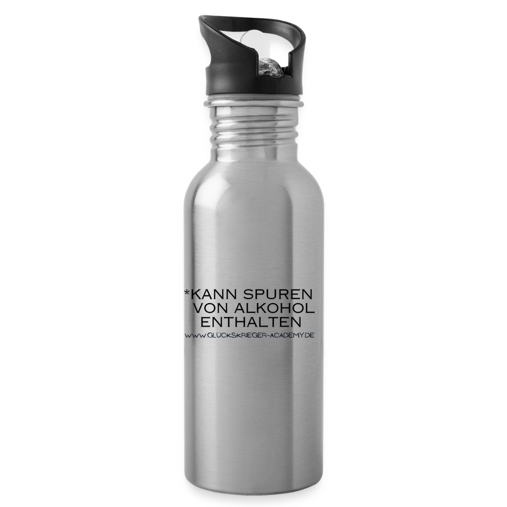 Glückskrieger Trinkflasche – Spuren - silver
