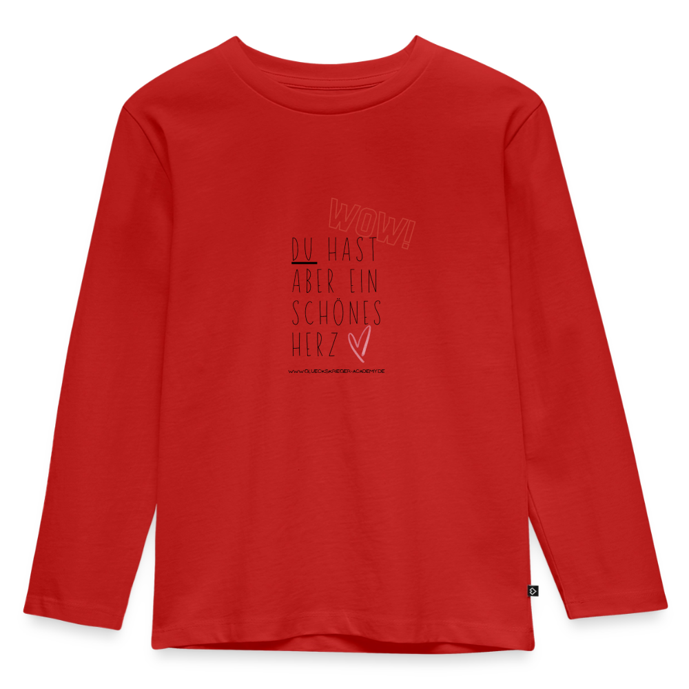 Langarmshirt für kleine Glückskrieger-Herz - red