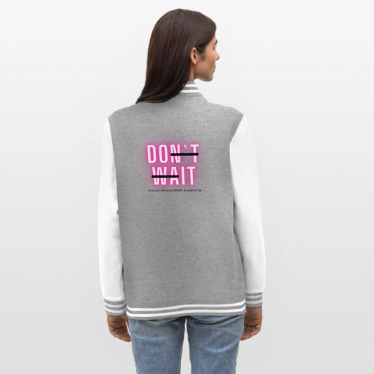 College Jacke –Do it - heather grey/white