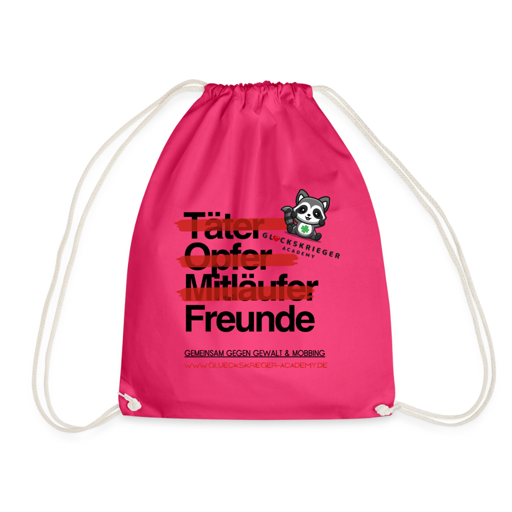 Glückskrieger Turnbeutel – Stärke für unterwegs - fuchsia
