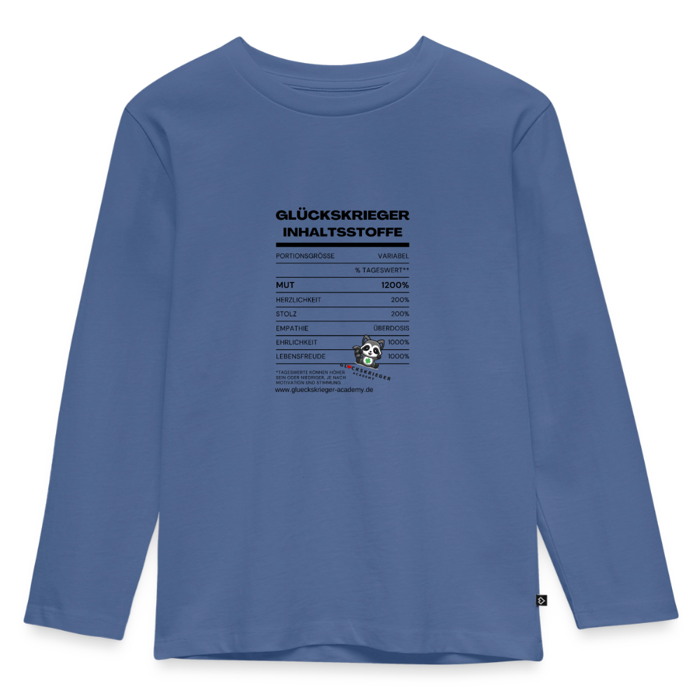 Langarmshirt für kleine Glückskrieger - stone blue