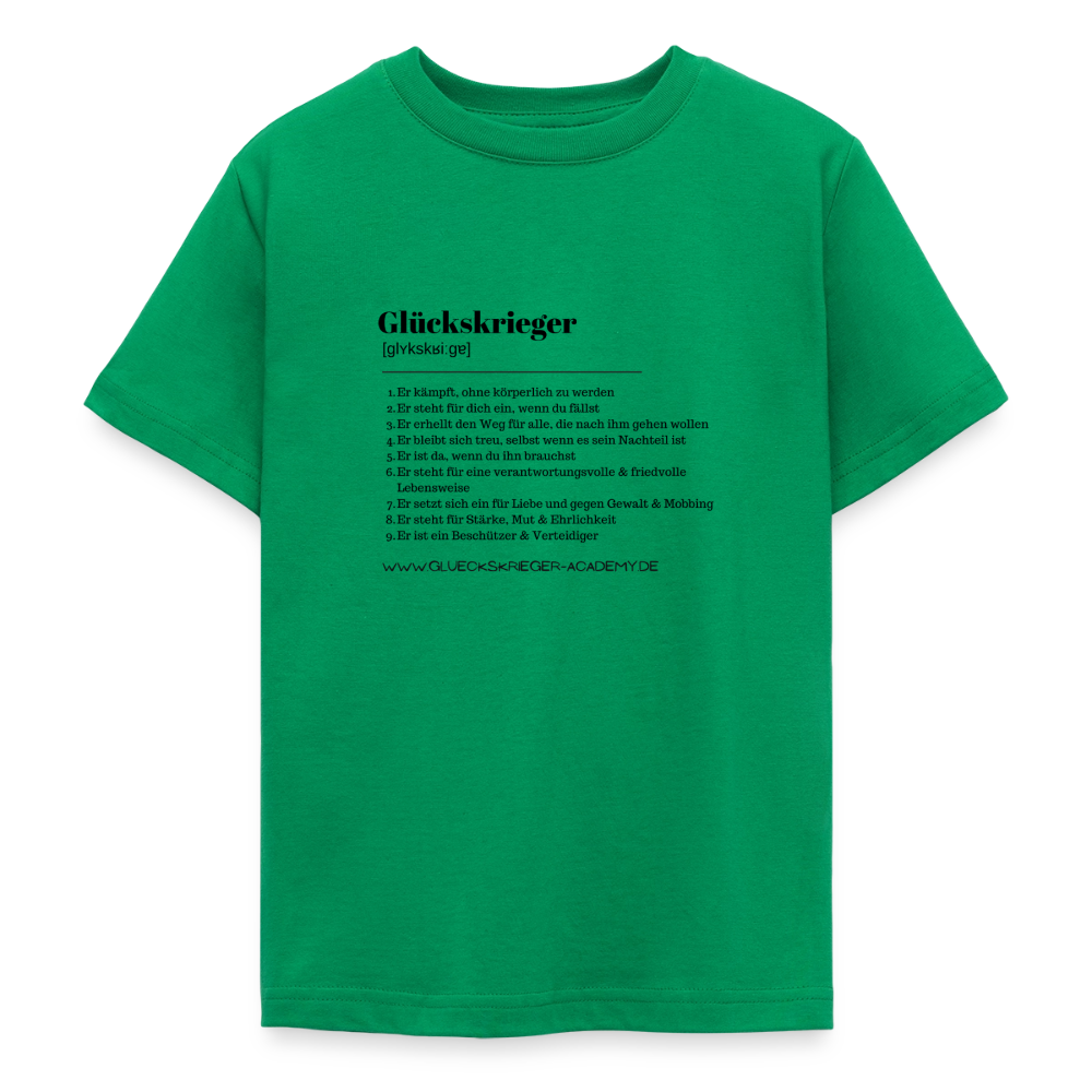 T- Shirt für Teens- Definition Glückskrieger - kelly green