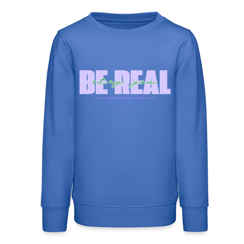 Glückskrieger Teens Pullover – BE REAL - carolina blue