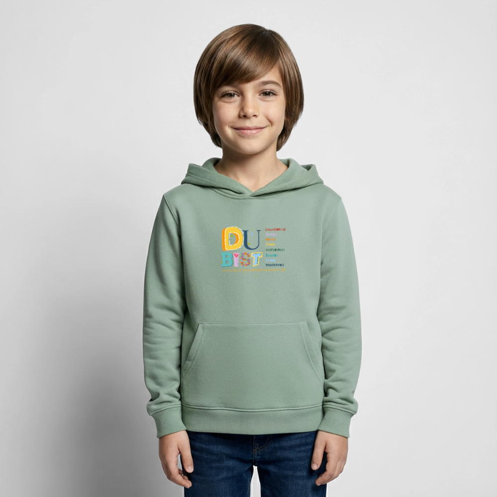 Glückskrieger Hoodie – Du bist... - steel green