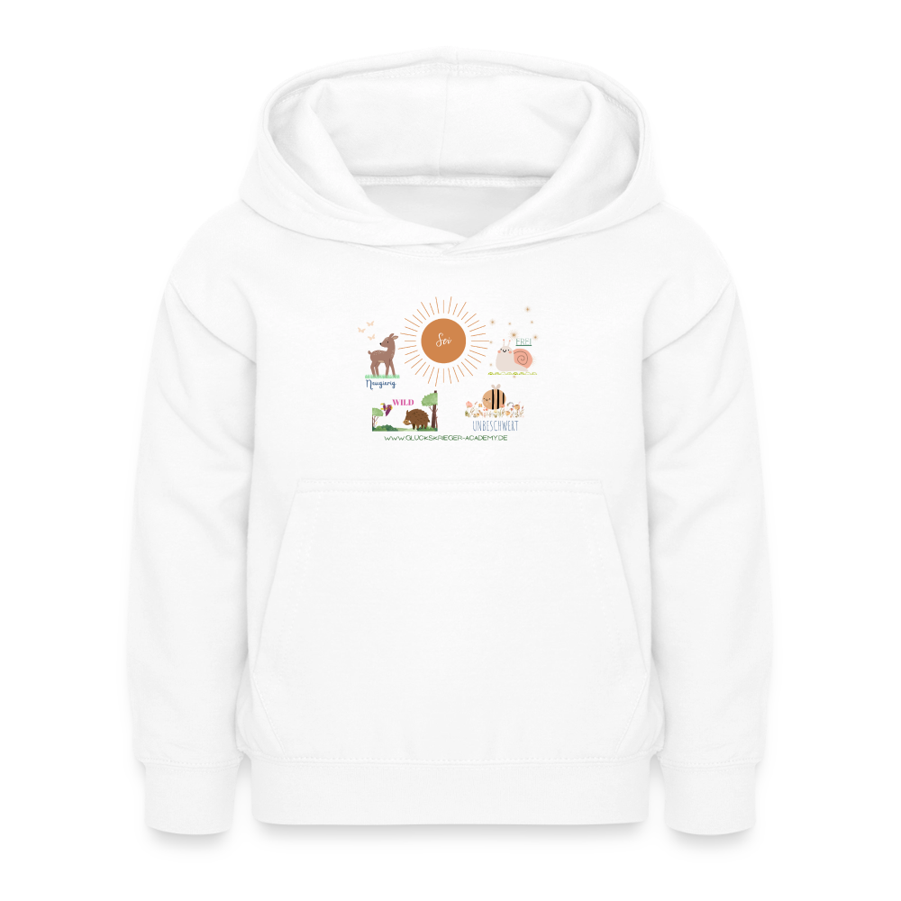 Glückskrieger Hoodie – Stark & Mutig - white