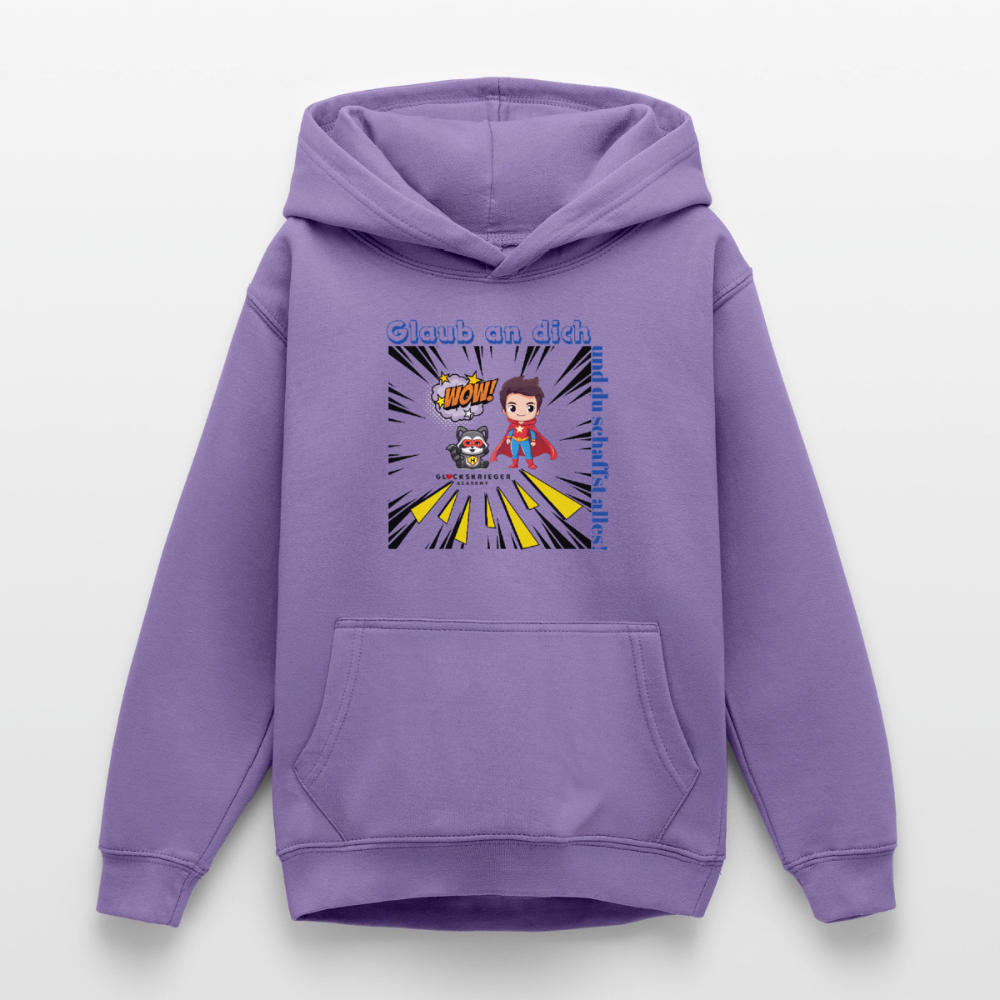 Glückskrieger Hoodie Teens– Glaub an dich - lavender