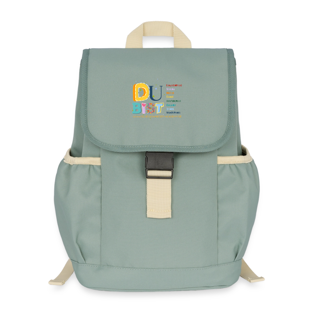 Kinder Rucksack – Mut & Selbstvertrauen für jeden Tag - stonewash green